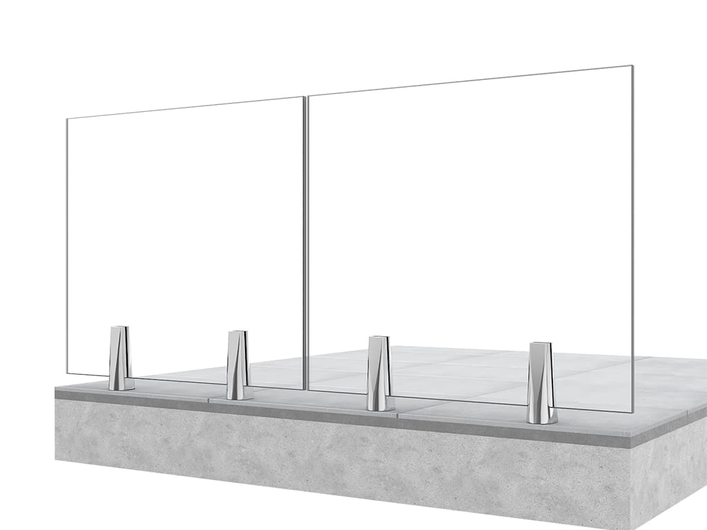Garde-corps terrasse GLASSFIT CC-800 vue de face